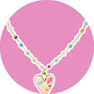 Colorful Heart Pendant Necklace